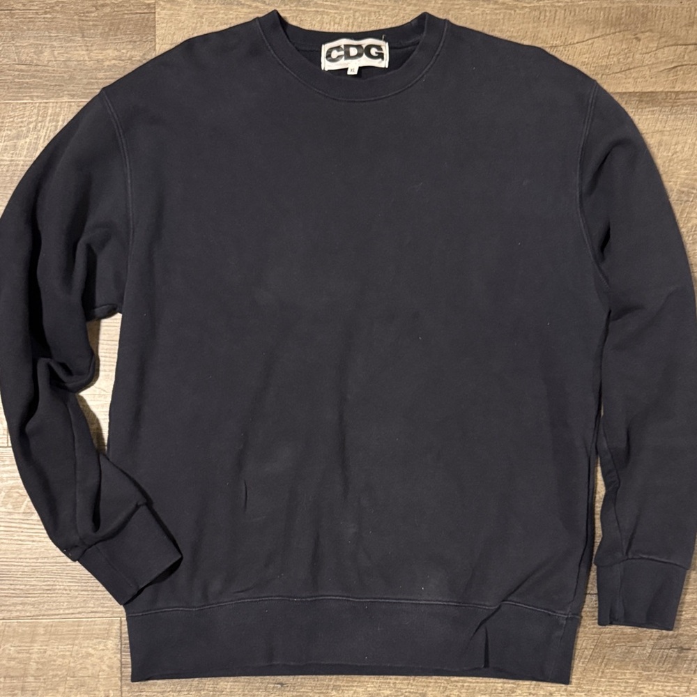 Comme des Garcons Men's Navy Blue Crewneck Sweater